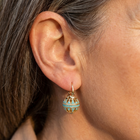Turquoise Filigree Globe Drop Earrings 2