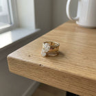 Vintage Inspired Double Zirconia Drop Ring 3