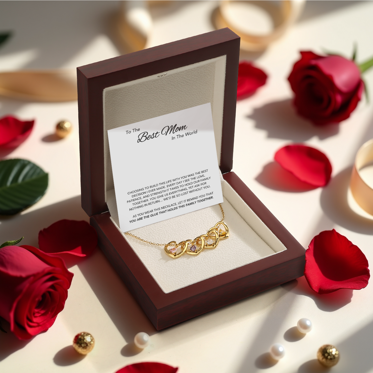 "Heart of the Family" - Personalized Birthstone Necklace