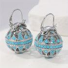 Turquoise Filigree Globe Drop Earrings 6