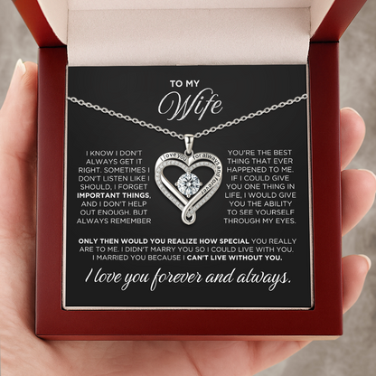 "To My Wife" Infinity Heart Necklace