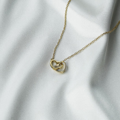 "Two Hearts, One Love" Engraved Necklace in a Luxury Gift Box