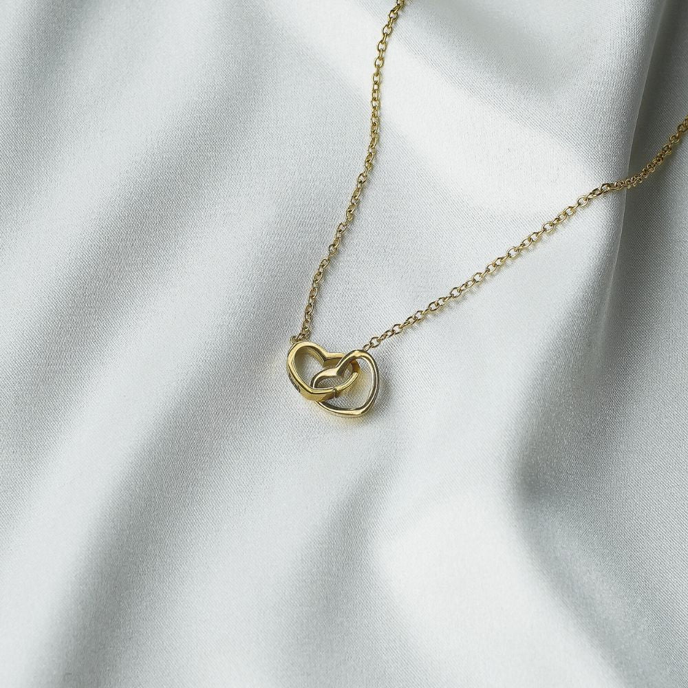 "Two Hearts, One Love" Engraved Necklace in a Luxury LED Box