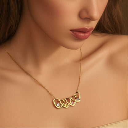 "Heart of the Family" - Personalized Birthstone Necklace