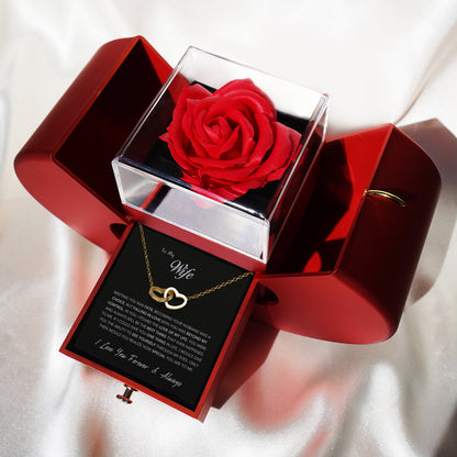 "Two Hearts, One Love" Engraved Necklace in a Luxury Gift Box