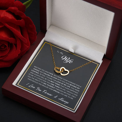 "Two Hearts, One Love" Engraved Necklace in a Luxury LED Box