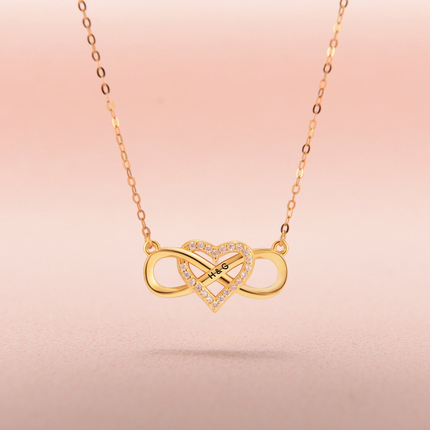 Forever Love – Personalized Infinity Heart Necklace with LED Gift Box