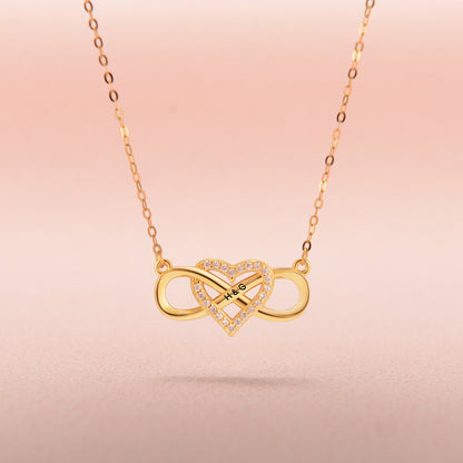 Forever Love – Personalized Infinity Heart Necklace with LED Gift Box