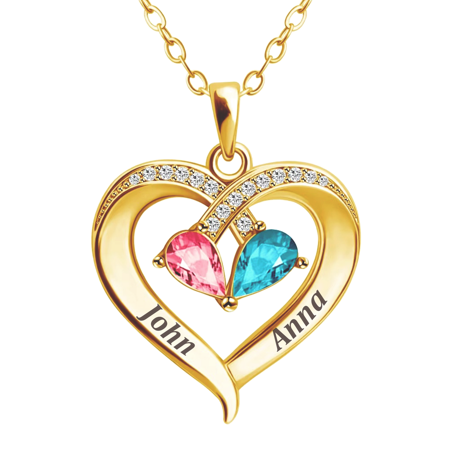 Always Yours – Heart Necklace with Birthstone