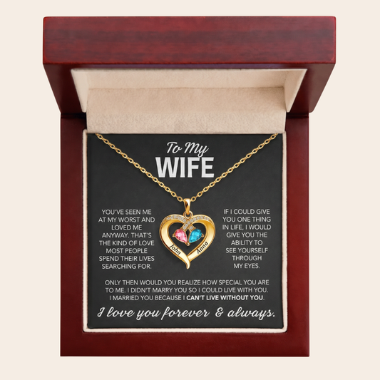 Always Yours – Birthstone Heart Necklace