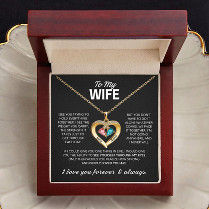 Always Yours – Birthstone Heart Necklace