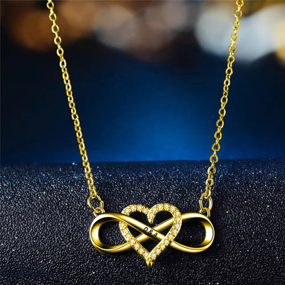Forever Love – Personalized Infinity Heart Necklace with LED Gift Box