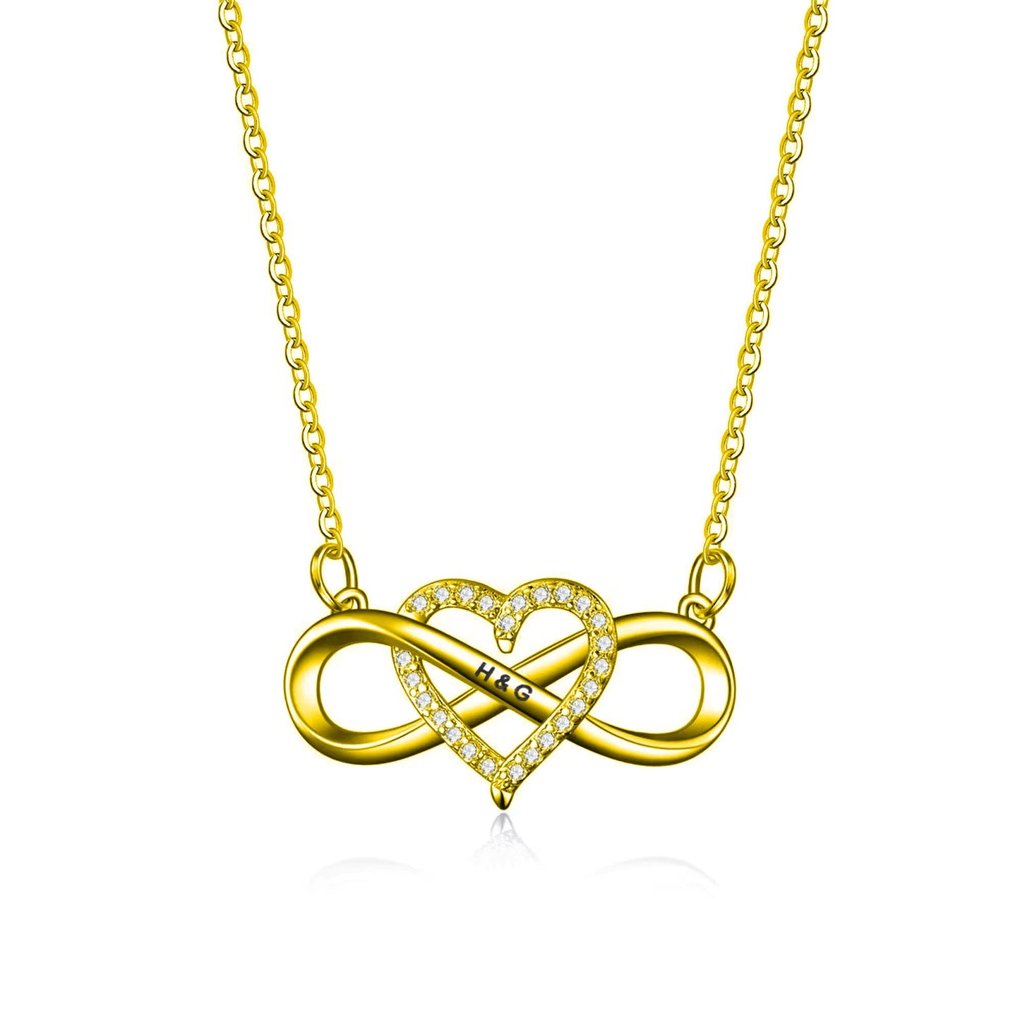 Forever Love – Personalized Infinity Heart Necklace with LED Gift Box