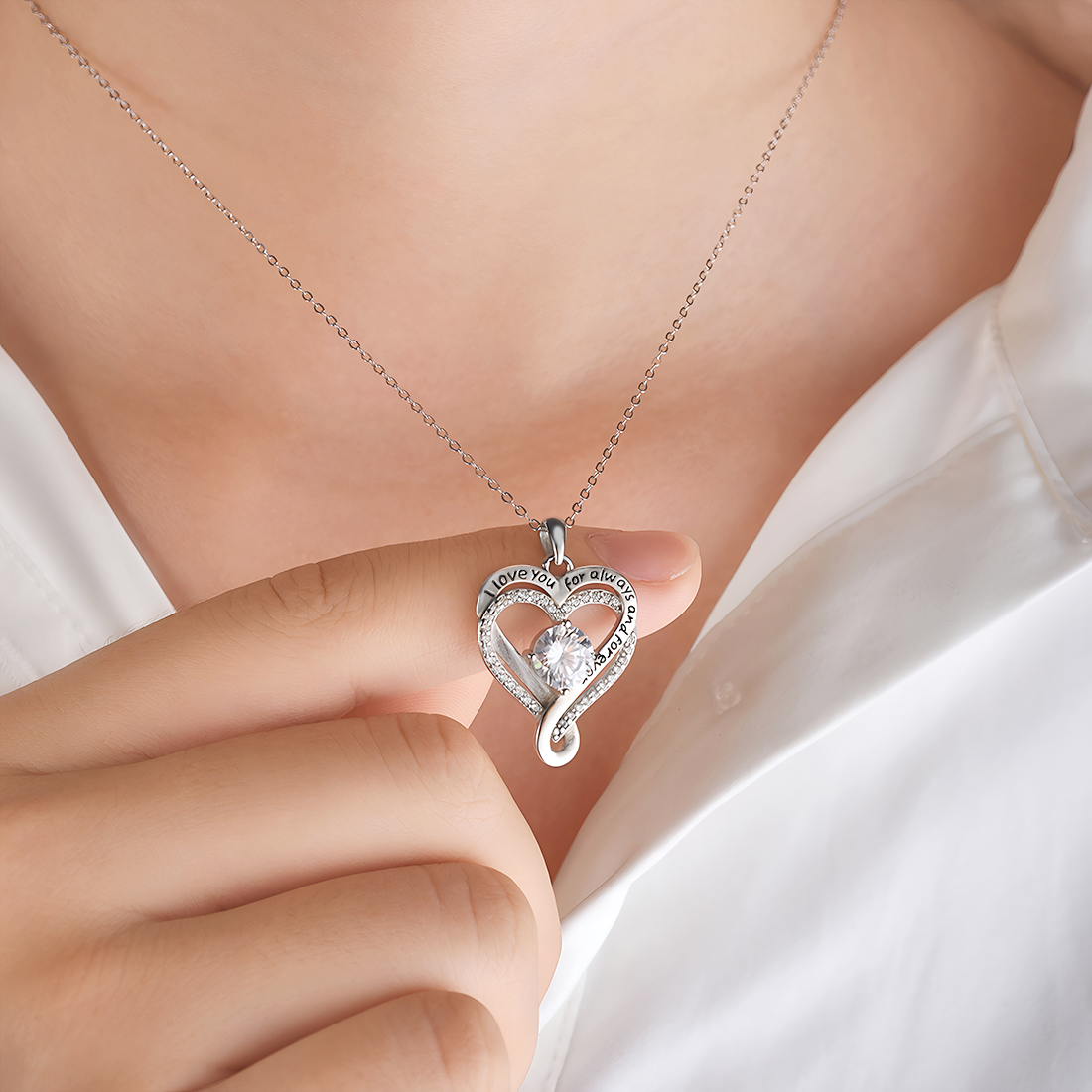 "To My Love" Infinity Heart Necklace