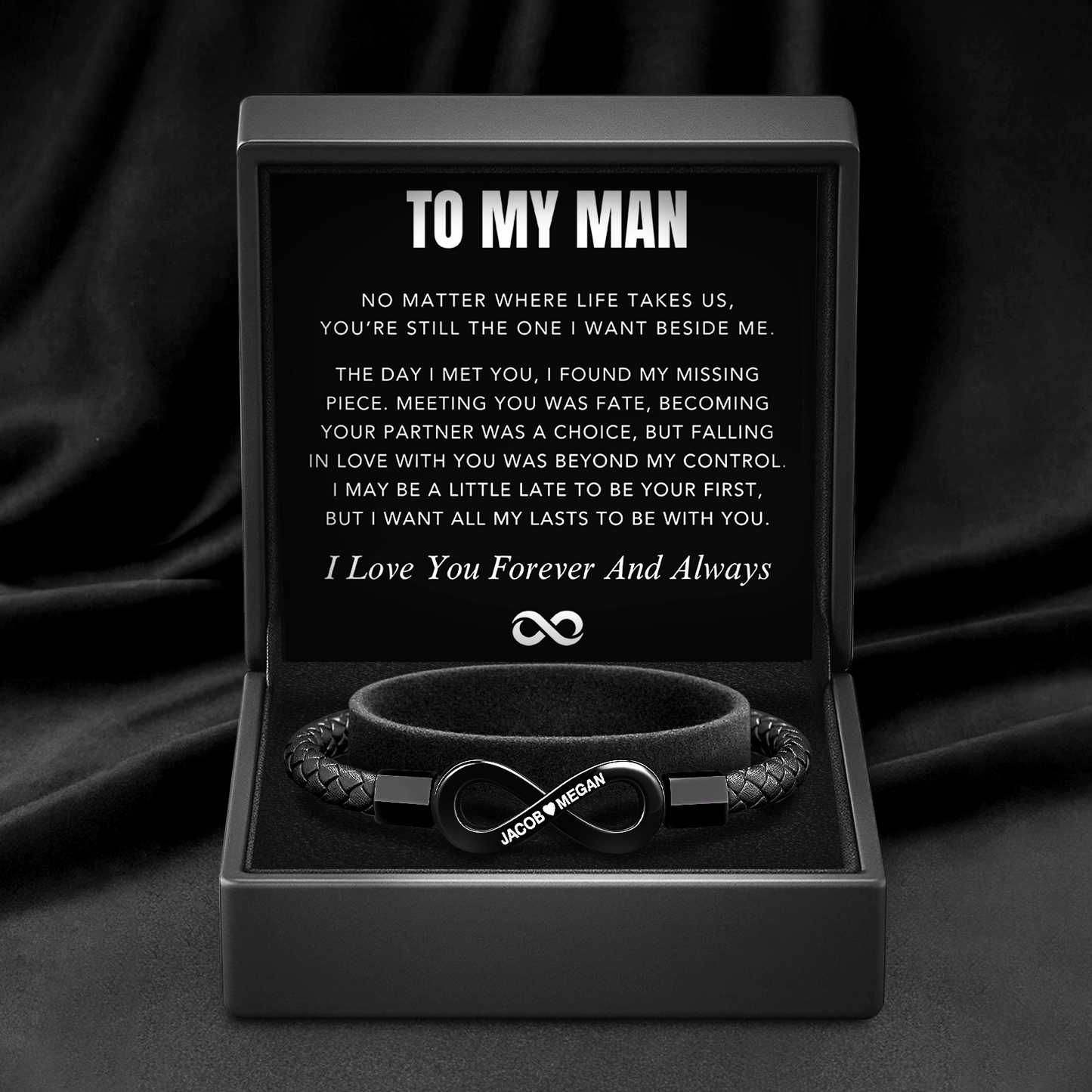 "To My Man" - Infinity Personalized Bracelet