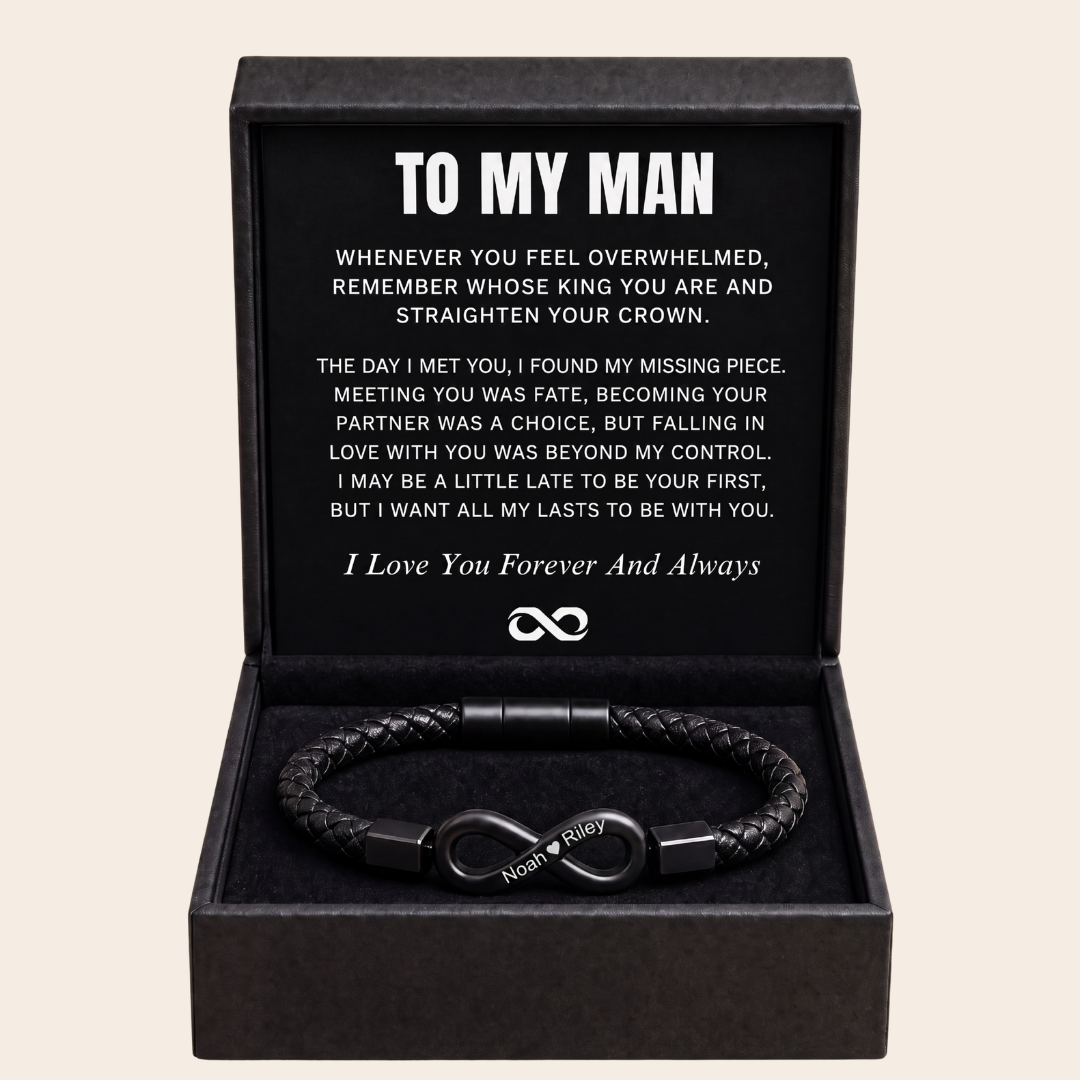 "To My Man" - Infinity Personalized Bracelet