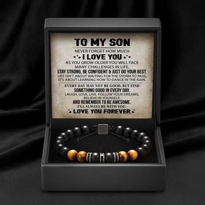 To My Son - Tiger's Eye Protection Bracelet