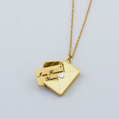 "Secret Love Note" Engraved Necklace in Luxury LED Box