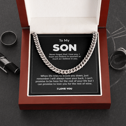 To My Son - "Never Forget" Chain