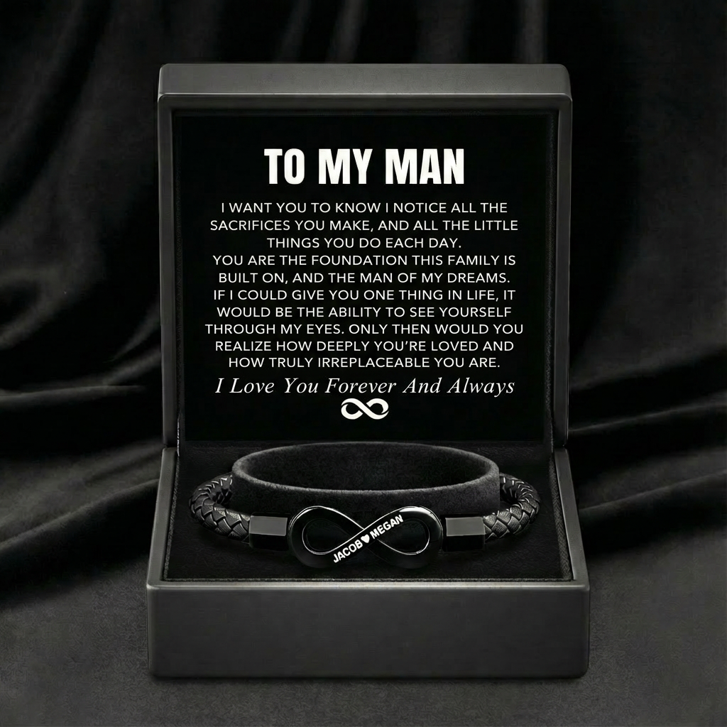"To My Man" - Infinity Personalized Bracelet