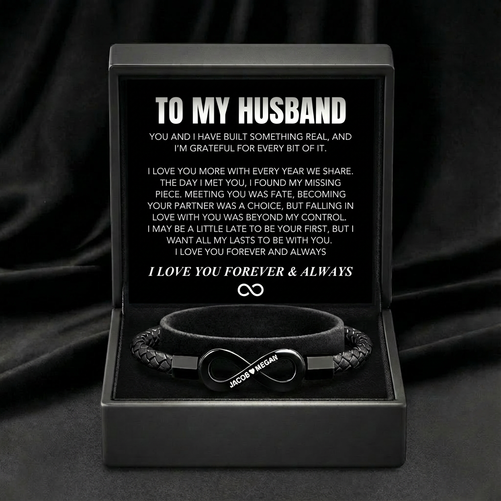 "To My Man" - Infinity Personalized Bracelet