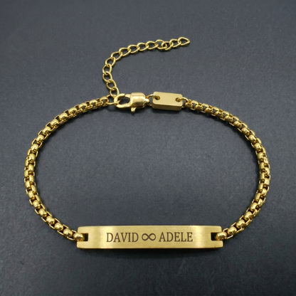 "To My Husband" - Personalized Stainless Steel Bracelet