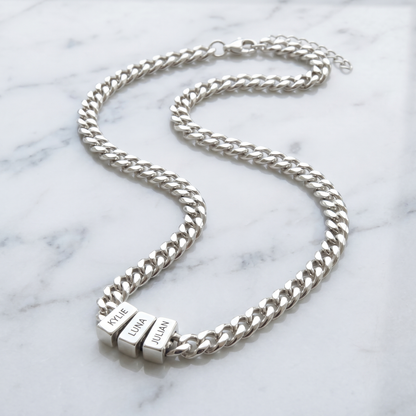 Engraved Family Name Cuban Chain