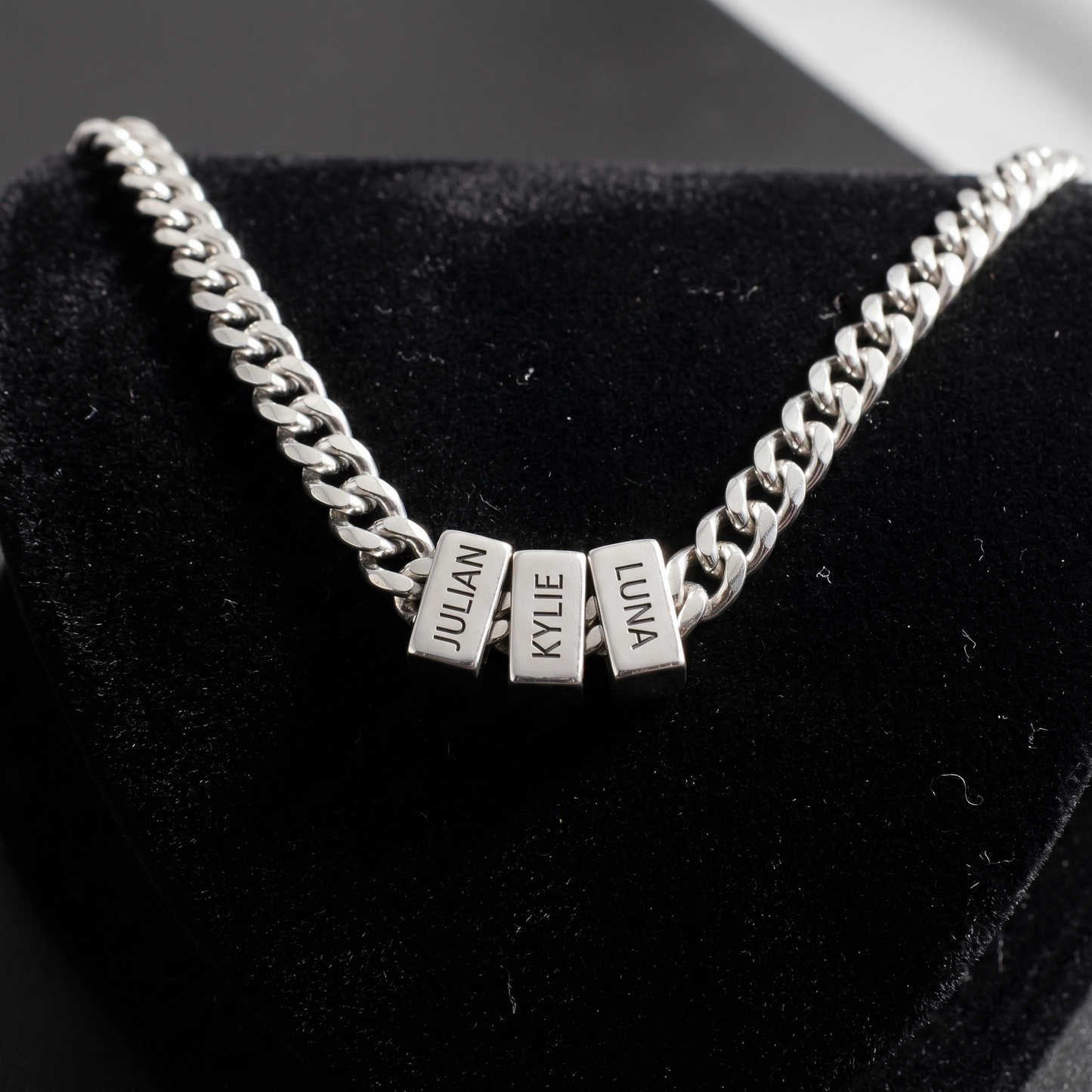 Engraved Family Name Cuban Chain