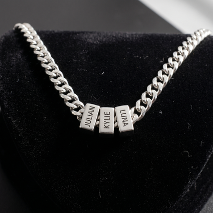 Engraved Family Name Cuban Chain