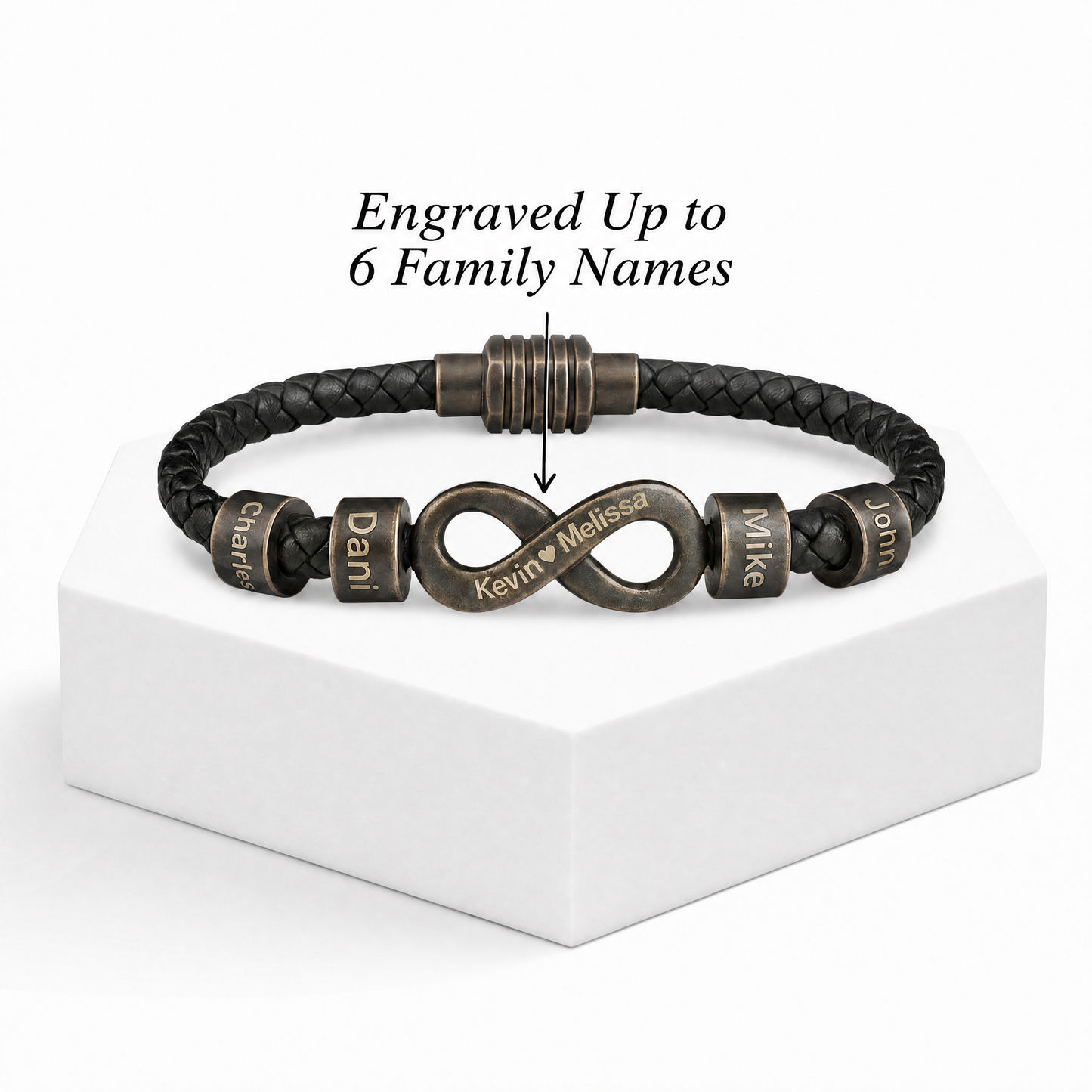 Infinity Name Bracelet - For the Man Who Holds Us Together