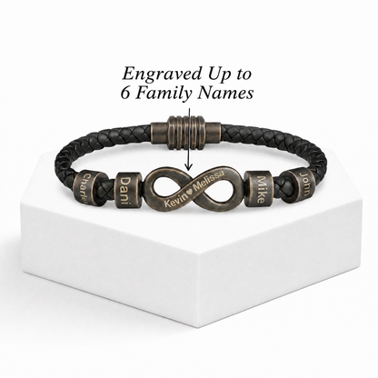 Infinity Name Bracelet - For the Man Who Holds Us Together