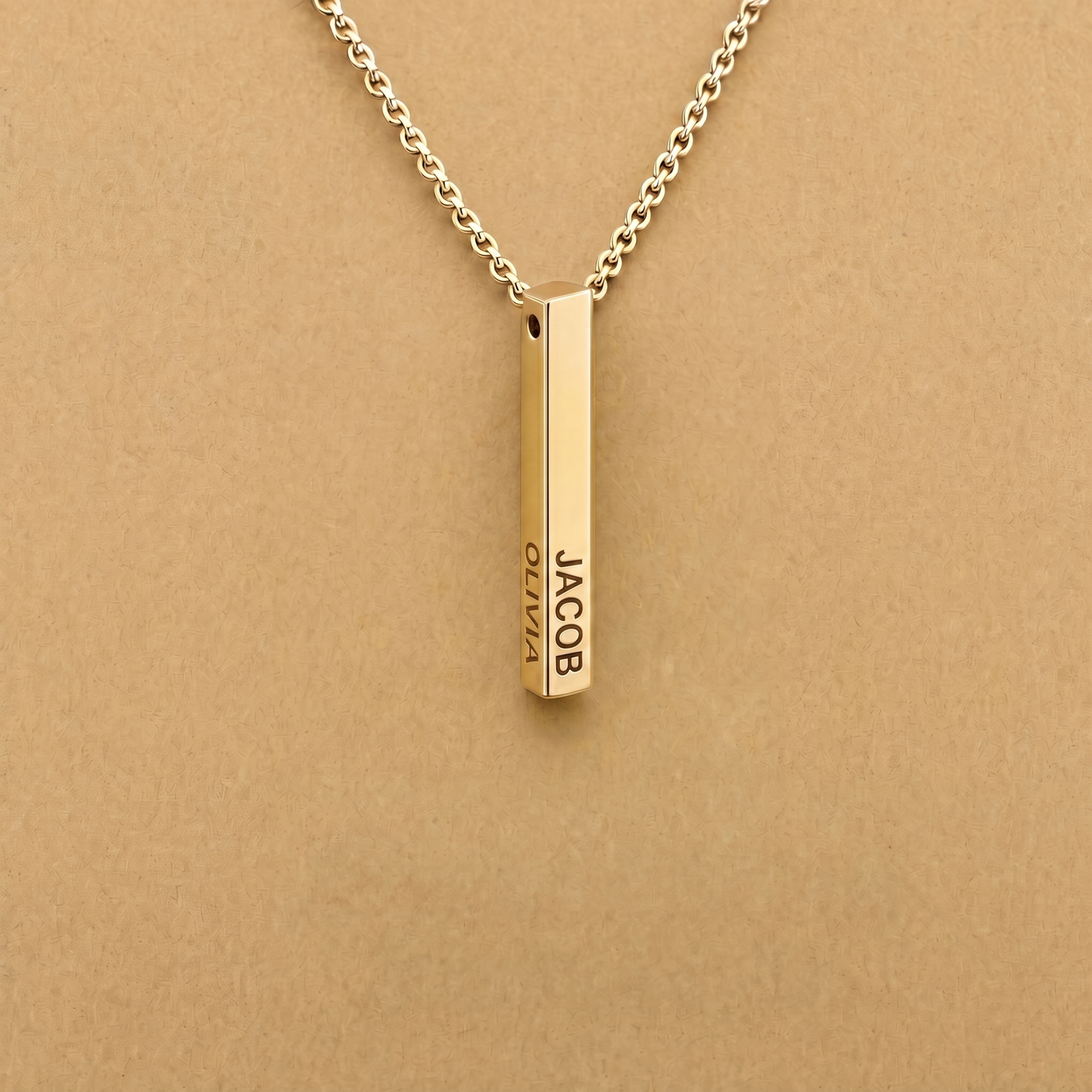 To My Husband - Personalized Hexagon Necklace