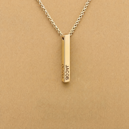 To My Husband - Personalized Hexagon Necklace