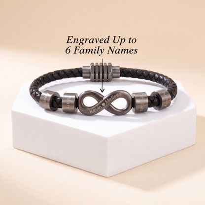 Infinity Name Bracelet - For the Man Who Holds Us Together