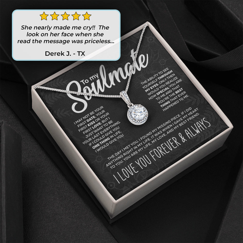 To My Soulmate Sparkling Pendant Set