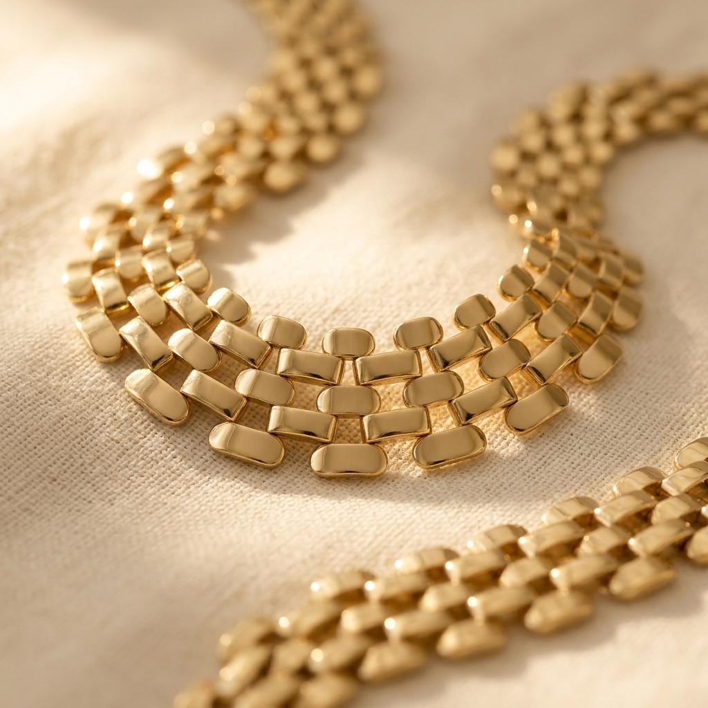 Hexagonal Hollow Chain Punk Hip Hop Necklace